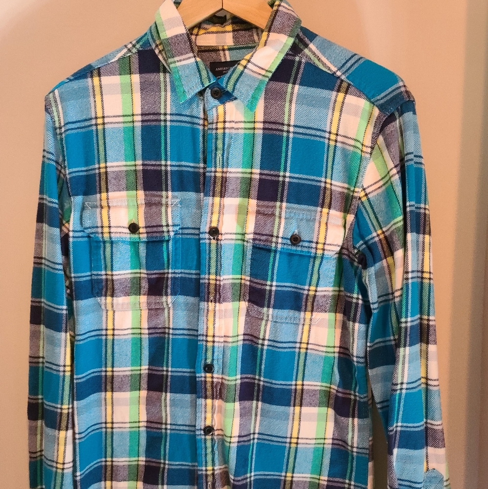 American Eagle Blue Flannel